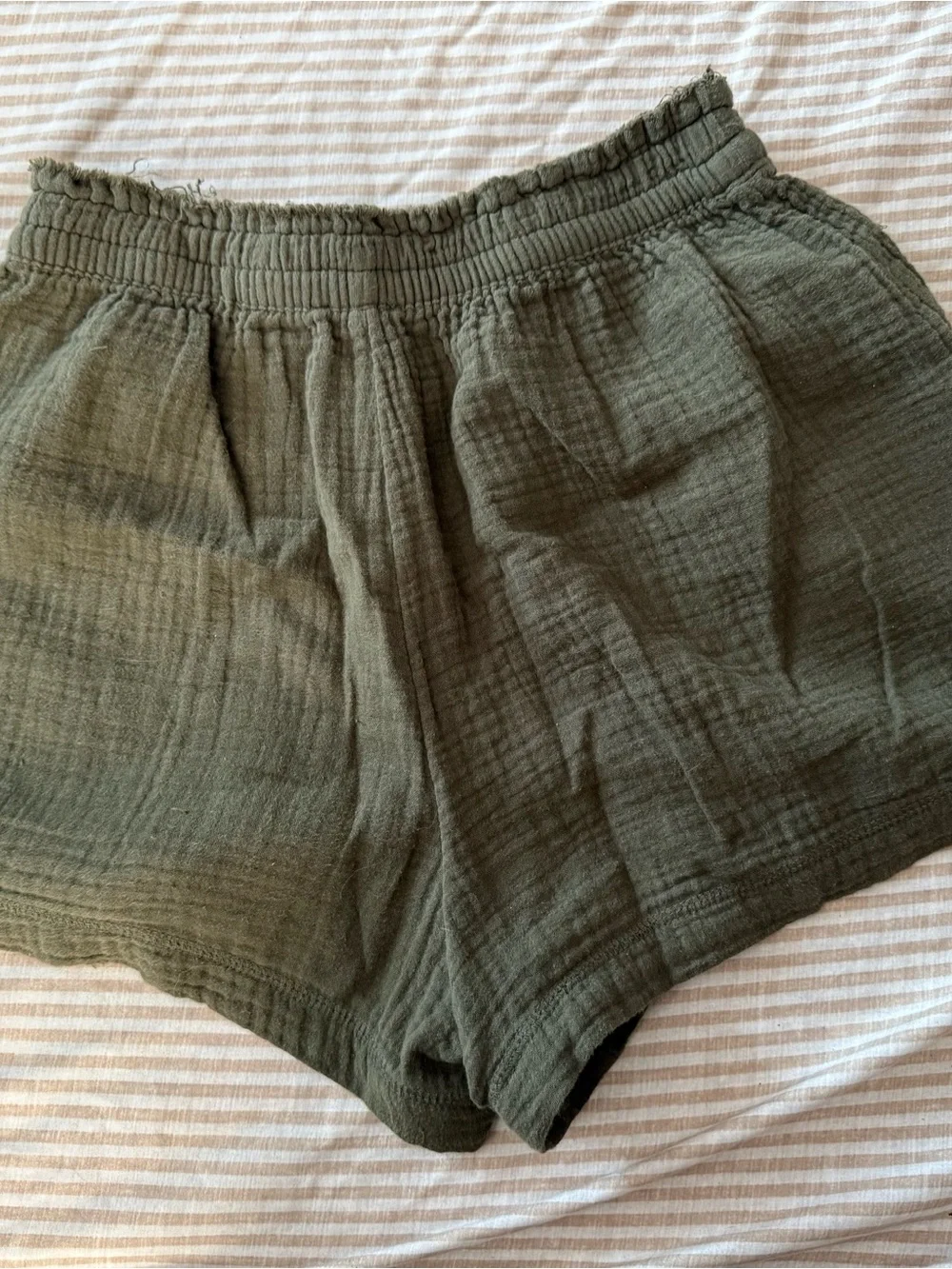 Women's Aerie Olive Green Gauze Lounge Shorts Small